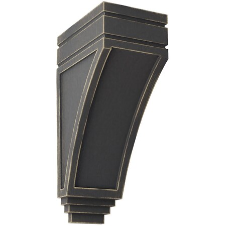 Ekena Millwork 5"W x 7 3/4"D x 14"H Large San Juan Wood Vintage Decor Corbel, Black CORWD05X07X14SJBL